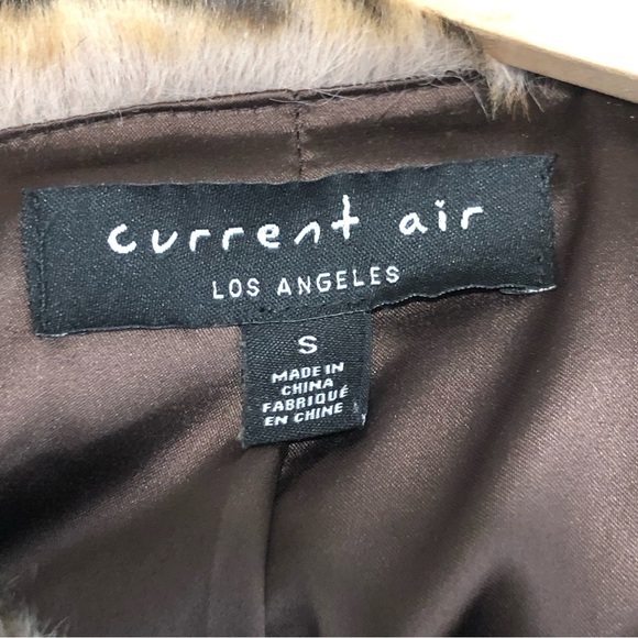 Anthropologie Current Air faux, fur color block and leopard print jacket - Picture 5 of 15